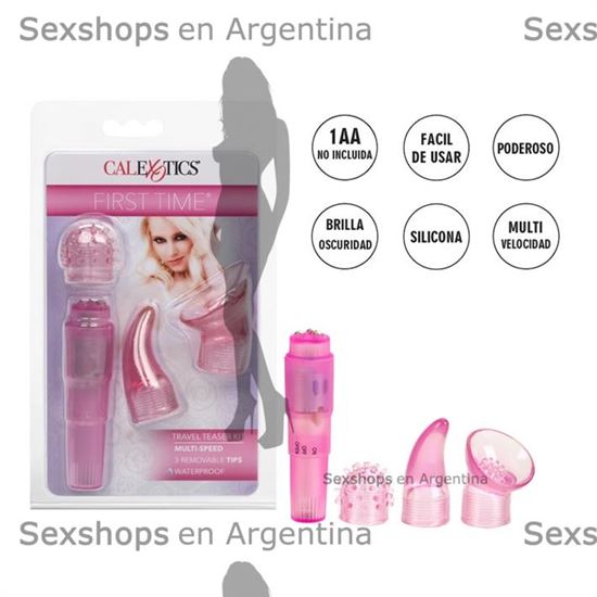 Vibrador con cabezas intercambiables